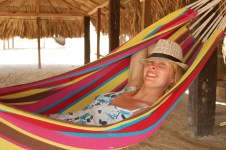 Sleeping in a hammock